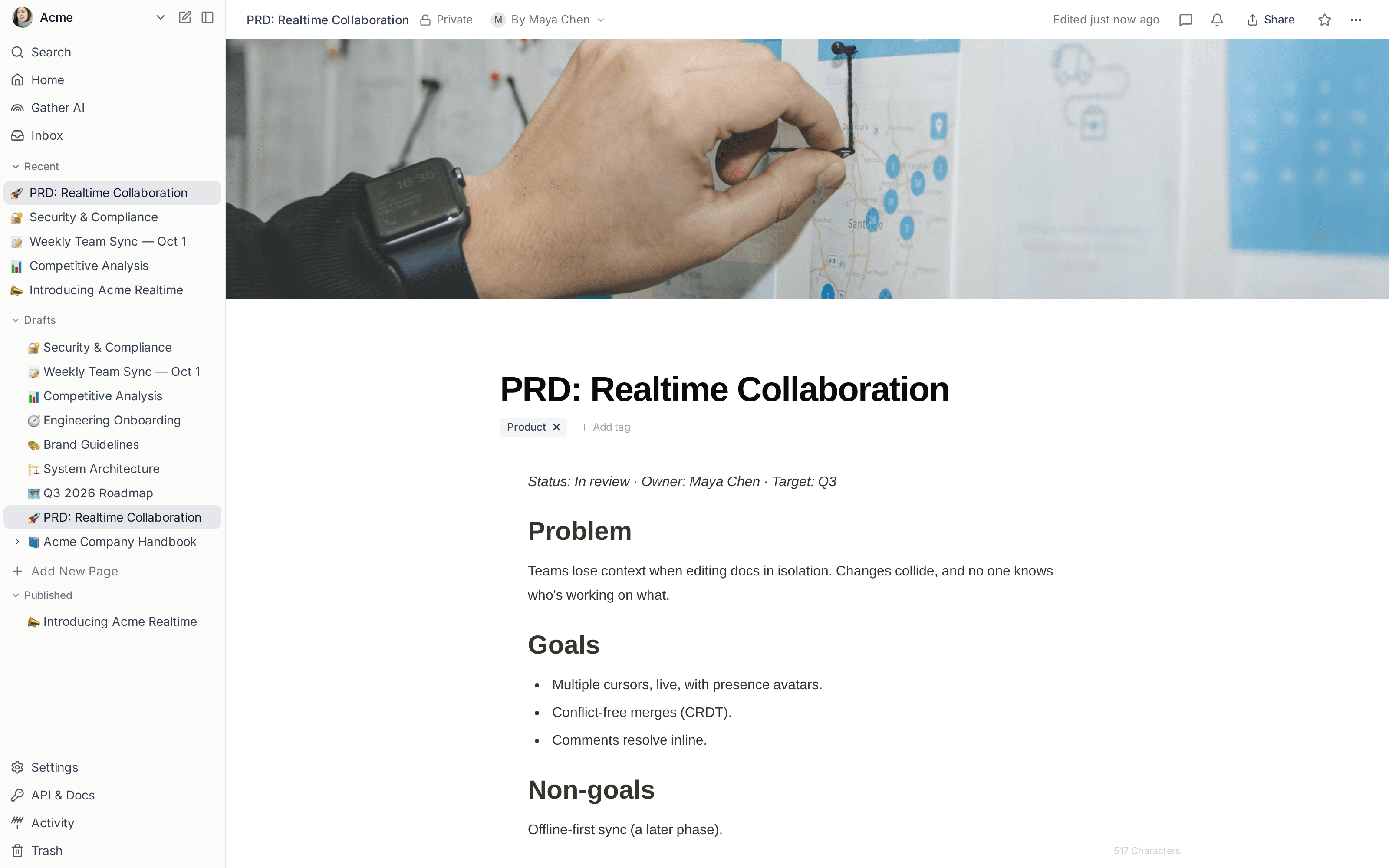A Product Requirements Doc In Vritti