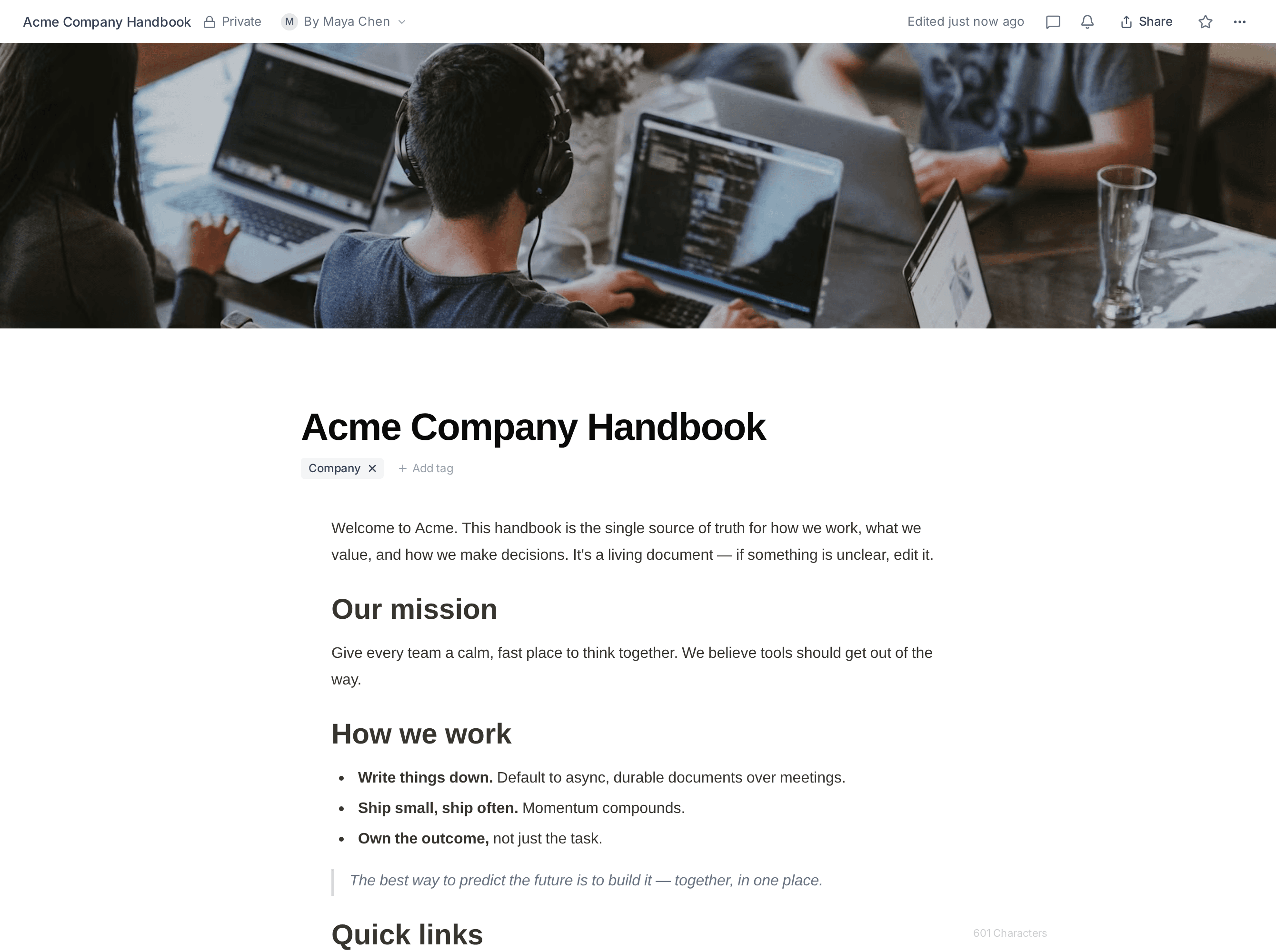 A Company Handbook Built In Vritti