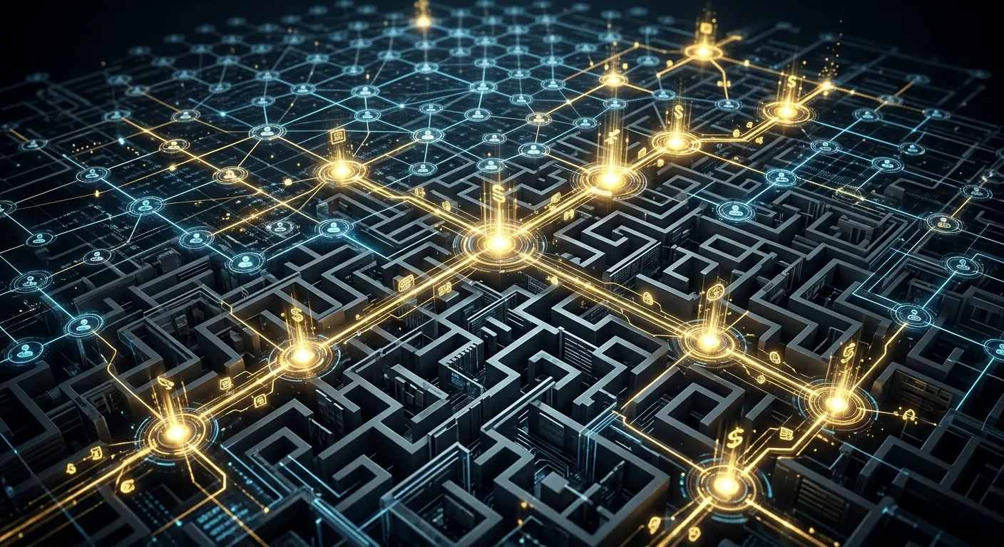 Digital grid visualizing hyper-targeted Direct Benefit Transfers bypassing bureaucracy