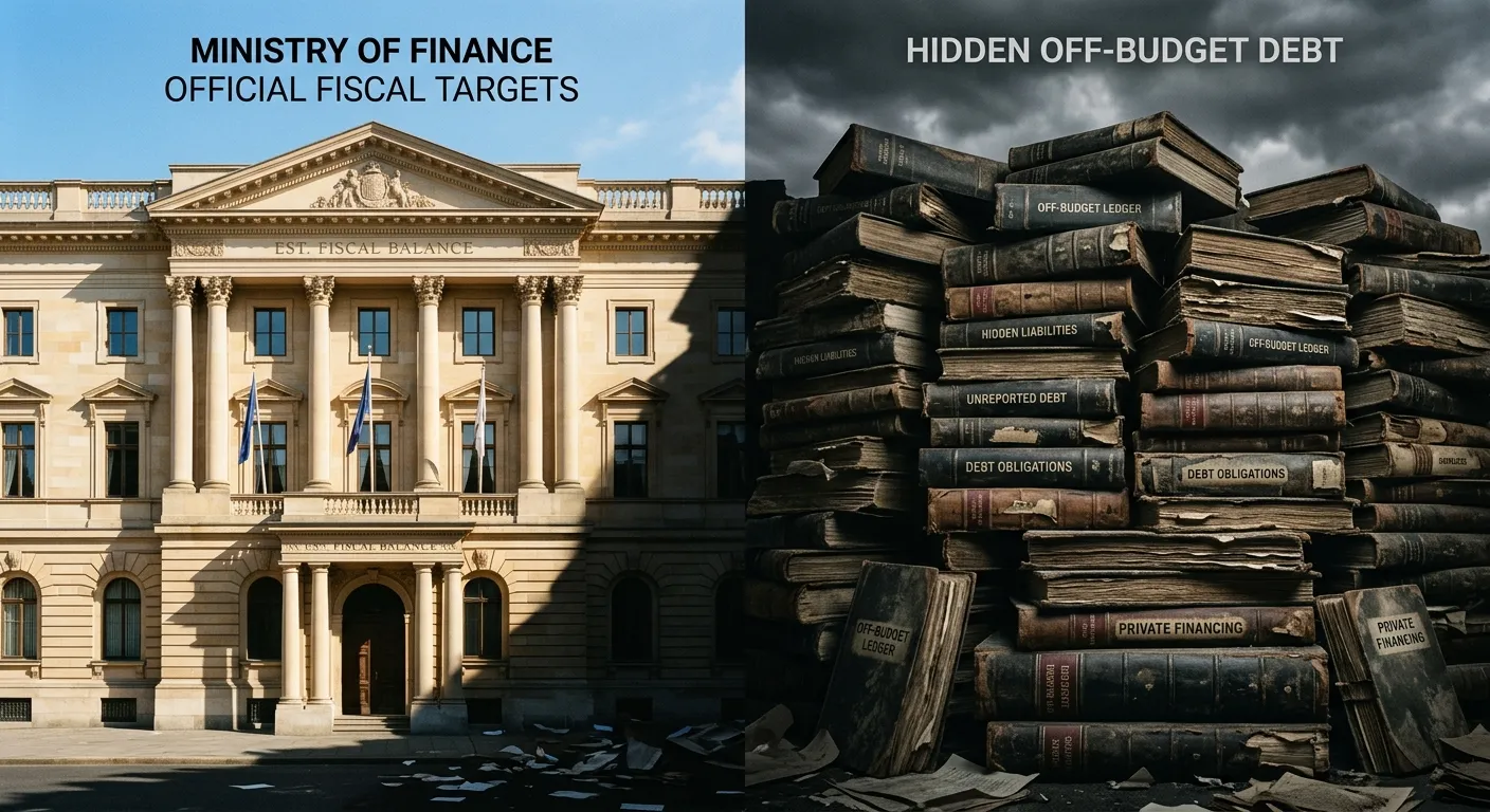 Conceptual representation of hidden off-budget fiscal deficits