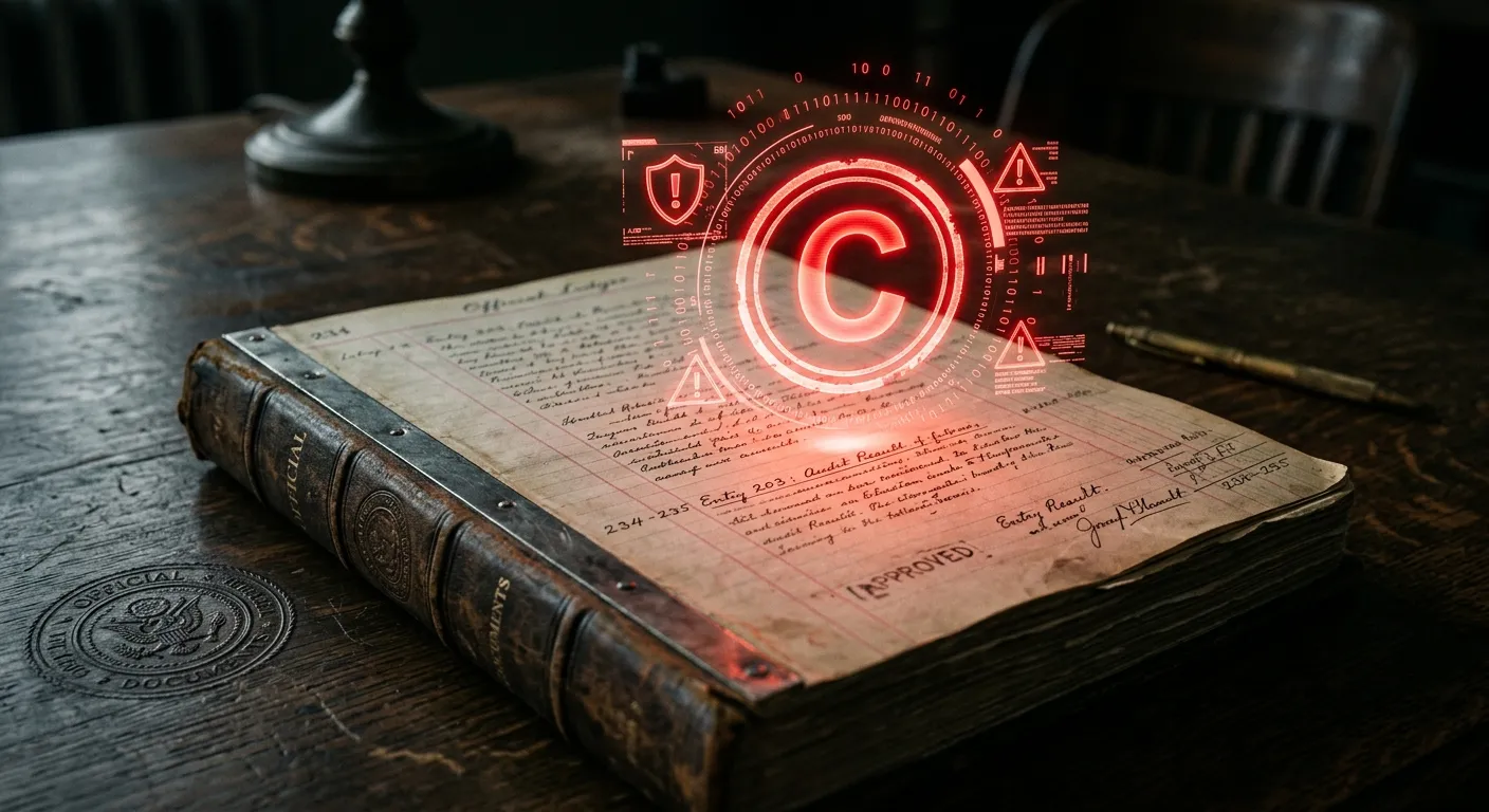 A holographic 'C' grade hovering over an official government ledger, representing the IMF's assessment of India's national accounts.