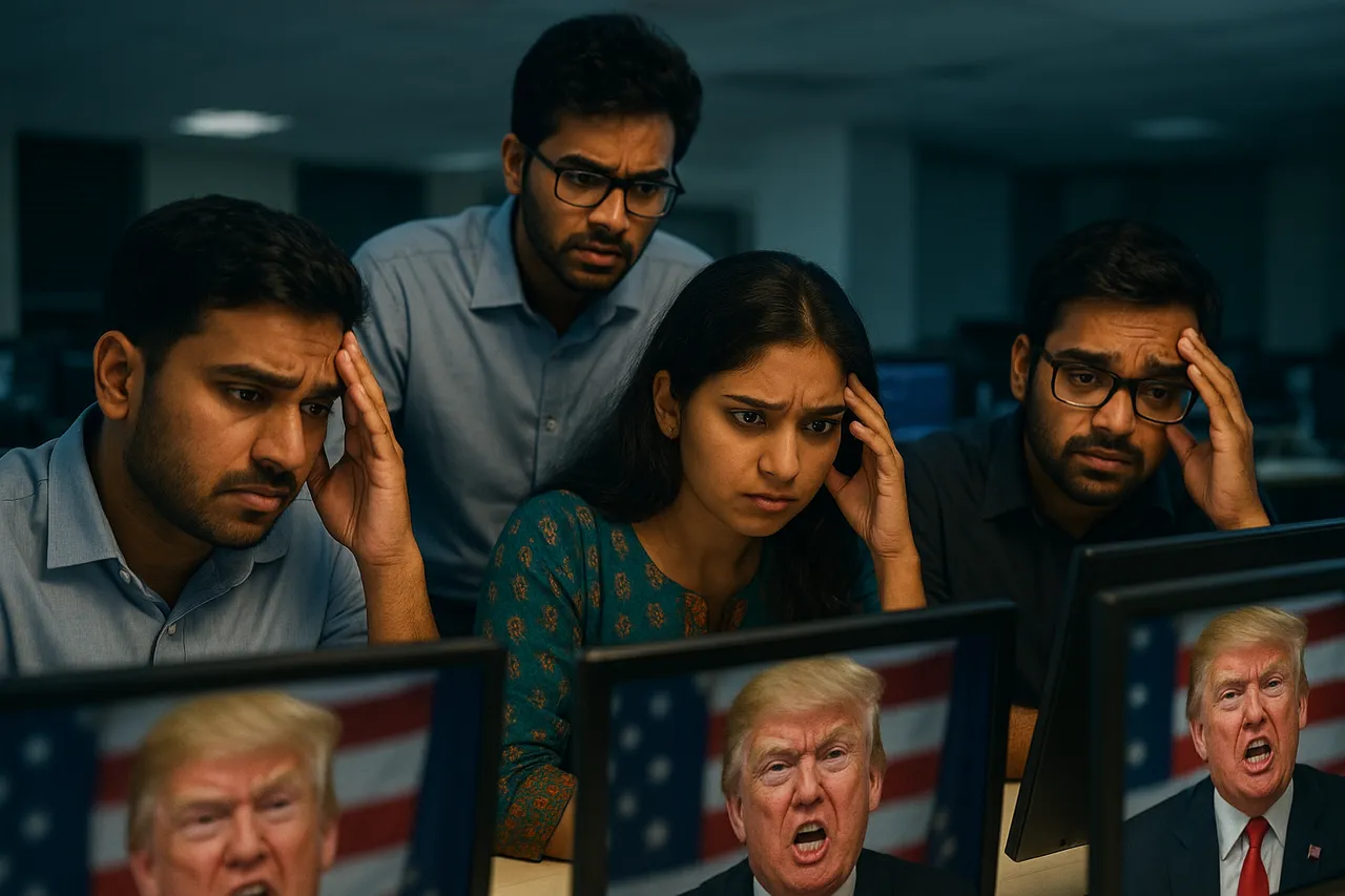 Worried Indian IT workers