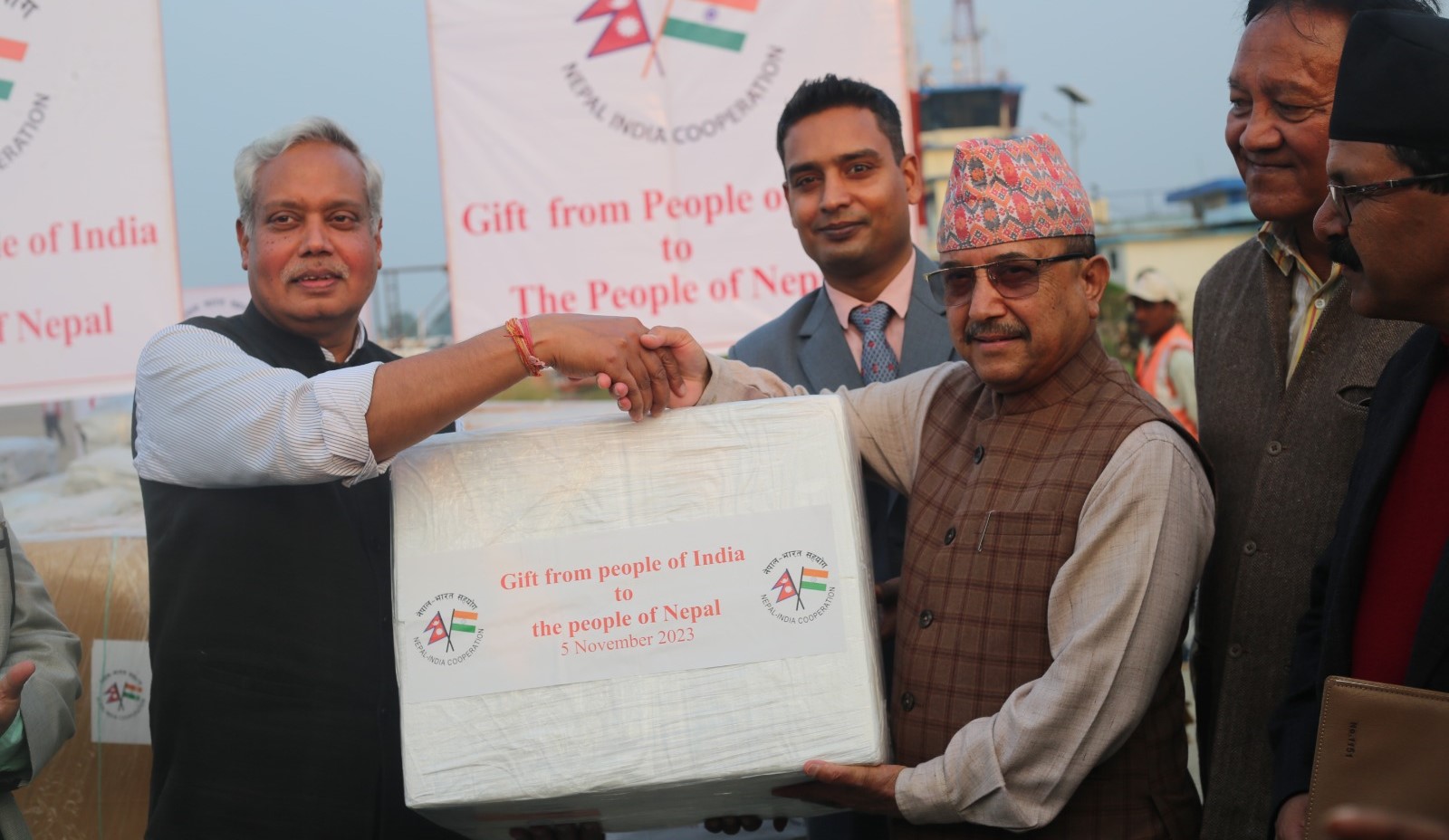 India hands over first consignment of emergency relief materials for ...